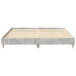 Berkfield Home Bed Frame without Mattress Concrete Grey 160x200cm Engineered Wood - Size: 160x200 cm - thumbnail 5