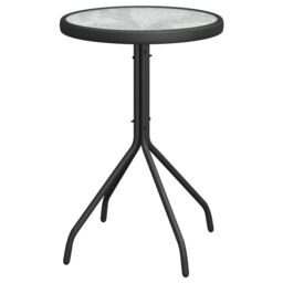 Berkfield Home 3 Piece Garden Bistro Set Black Textilene & Steel - thumbnail 6