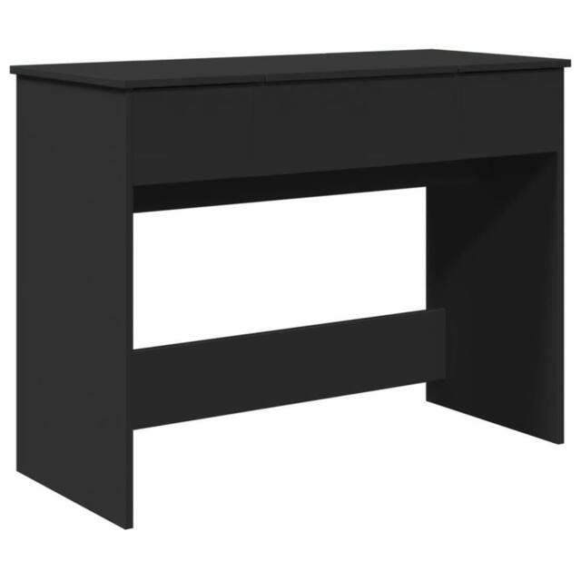Berkfield Home Dressing Table with Mirror Black 100x45x76 cm - Size: 100 x 45 x 76 cm - image 1