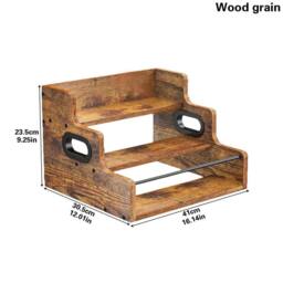 VOGREX Wooden Countertop Wine Bottle Display Rack in Brown - thumbnail 2