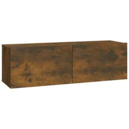 Berkfield Home 4 Piece TV Cabinet Set Smoked Oak Engineered Wood in Brown - thumbnail 5