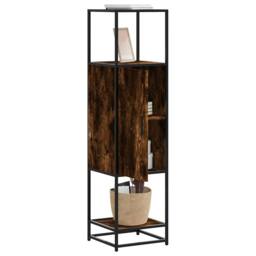 Berkfield Home Highboard Smoked Oak 35.5x35x139 cm Engineered Wood & Metal in Brown