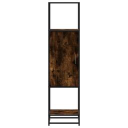 Berkfield Home Highboard Smoked Oak 35.5x35x139 cm Engineered Wood & Metal in Brown - thumbnail 4