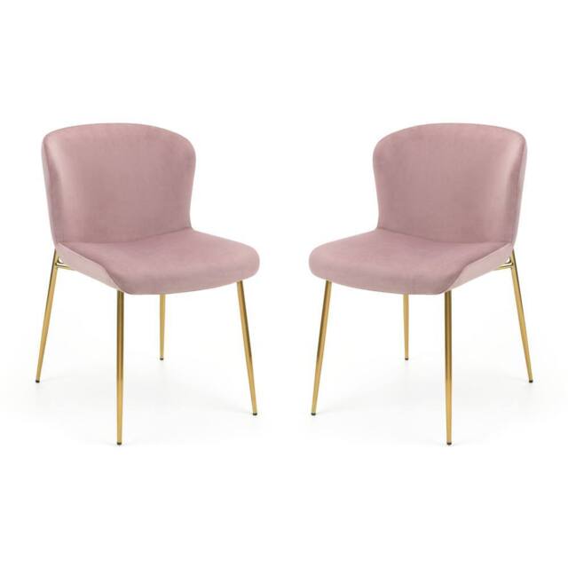 Cheshire Cavendish Premium Dusky Pink Dining Chairs - Set of 2 in Dusty Pink - image 1