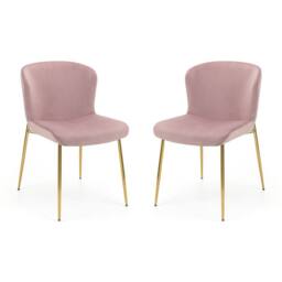 Cheshire Cavendish Premium Dusky Pink Dining Chairs - Set of 2 in Dusty Pink