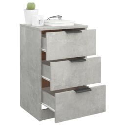 Berkfield Home Bedside Cabinet Concrete Grey 40x36x65 cm - Size: 40 x 36 x 65 cm - thumbnail 5