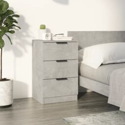 Berkfield Home Bedside Cabinet Concrete Grey 40x36x65 cm - Size: 40 x 36 x 65 cm - thumbnail 1