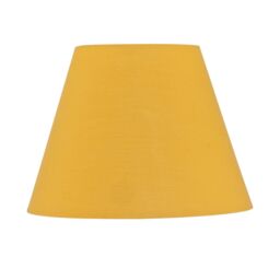 First Choice Lighting Ochre Cotton 20cm Diameter Tapered Lamp Shade in Yellow