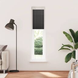 Berkfield Home Pleated Blind Black 40x200 cm Fabric Width 39.4 cm Polyester - thumbnail 2