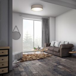 B.K.Licht Taupe 2xE27 40W Requires Bulb Ceiling Light in Beige - thumbnail 3