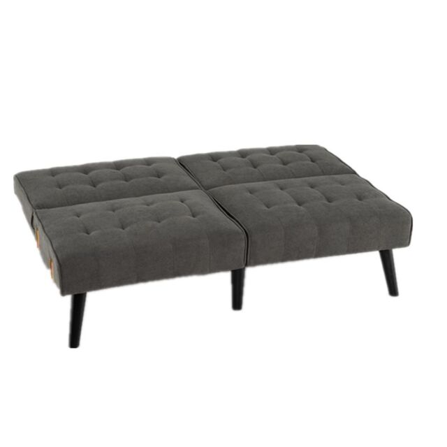 Gymax 164 CM Convertible Futon Sofa Bed Couch Loveseat With Tufted Backrests in Grey - image 1