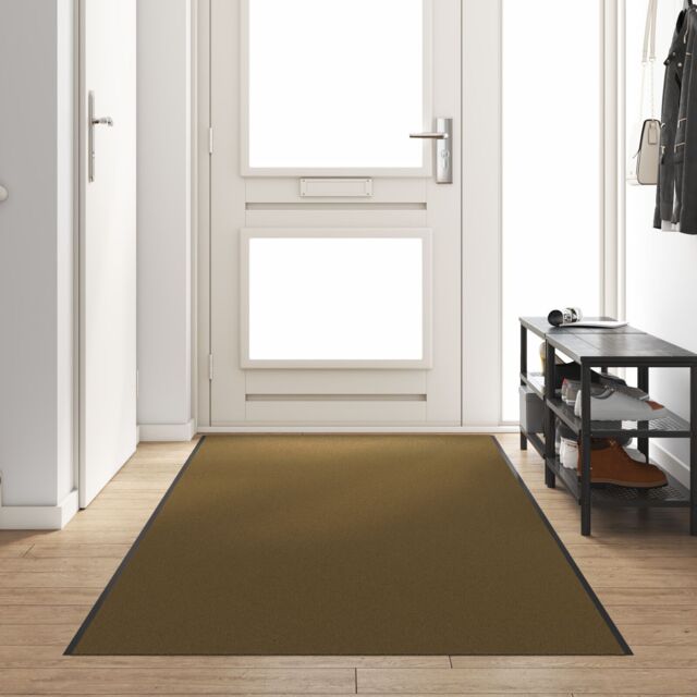 Berkfield Home Doormat Brown, Black Polyamide 400 x 120 x 0.9 cm Door Mat in Brown - Size: Medium - image 1