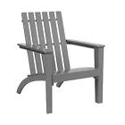 Costway Solid Acacia Wood Adirondack Chair Outdoor Patio Chair Lawn Chair in Grey - thumbnail 1