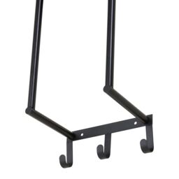 H&O Direct Modern Black Iron Wall-Mounted Towel Rack - thumbnail 5