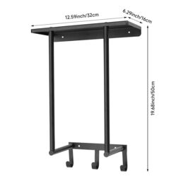 H&O Direct Modern Black Iron Wall-Mounted Towel Rack - thumbnail 6