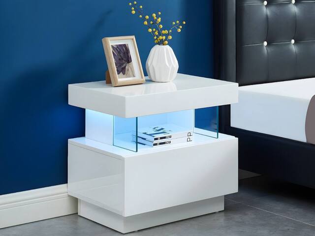 Vente-unique Set Of 2 Bedside Tables With 1 Drawer & 1 Open Compartment - With in White - image 1