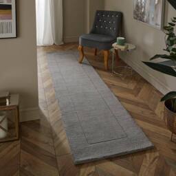 Esselle Esme Wool Runner in Silver - Size: 60 cm x 230 cm - thumbnail 6