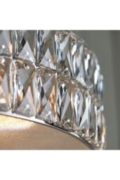 Netlighting Verina LED 5 Light Cylindrical Pendant Chrome Crystal Glass Detail in Clear - thumbnail 5