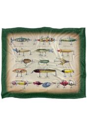 JQ Licensing Antique Flyfishing Lure Panel Silky Touch Super Soft Throw Blanket 152 X 127 cm in White - thumbnail 1