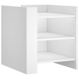Berkfield Home Bedside Cabinet White 45x50x50 cm Engineered Wood - Size: 45 x 50 x 50 cm - thumbnail 2
