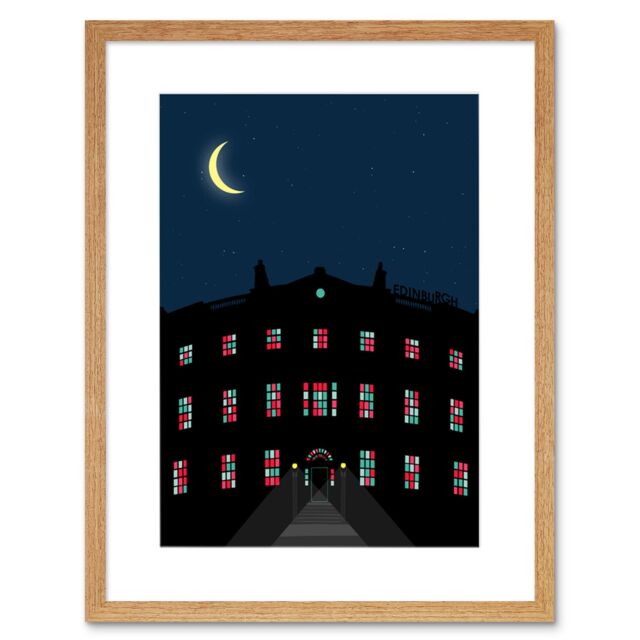 "Artery8 Wall Art Print Bute House Edinburgh Framed 9X7 in Beige - Size: W7"" x H9""" - image 1