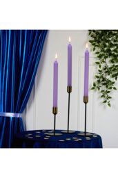 Deco Express Set Of 15 Taper Rustic Taper Candles in Purple - thumbnail 5