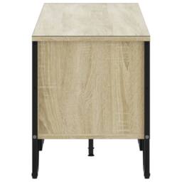 Berkfield Home TV Cabinet Sonoma Oak 180x34x41 cm Engineered Wood in Light Brown - Size: 180 x 34 x 41 cm - thumbnail 5