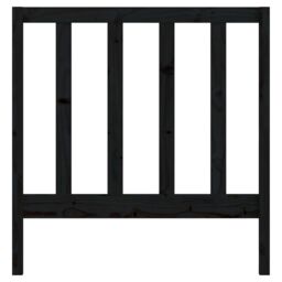 Berkfield Home Bed Headboard Black 95x4x100 cm Solid Wood Pine - Size: 95 x 4 x 100 cm - thumbnail 4