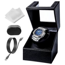 SPETLEK Single Watch Display Case black &5 Rotation Modes&LED - Size: 500mm - thumbnail 2