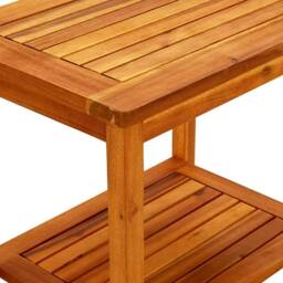 Berkfield Home Decorative Coffee Table 50x35x45 cm Solid Acacia Wood in Brown - Size: 50 x 35 x 45 cm - thumbnail 6