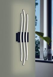 Loops Pendant Ceiling Light Colour Black Shade White Plastic Bulb LED 21W Included - thumbnail 3