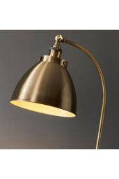 Netlighting Franklin Task Floor Lamp Antique Brass Plate Matt Black Paint in Gold - thumbnail 3