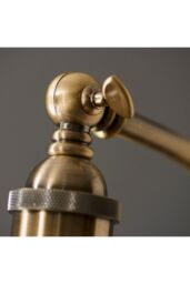 Netlighting Franklin Task Floor Lamp Antique Brass Plate Matt Black Paint in Gold - thumbnail 6