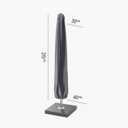Ruma AeroCover Centre Pole Parasol Waterproof Breathable Cover W40xD40xH215cm in Dark Grey - Size: 1 Pack - thumbnail 2