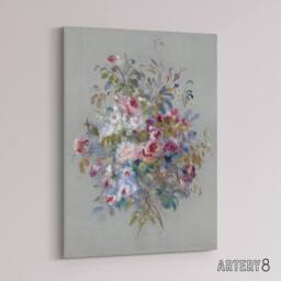 "Artery8 Renoir Bouquet Of Roses 1879 Canvas Wall Art Print - Size: W24"" x H32""" - thumbnail 2
