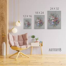 "Artery8 Renoir Bouquet Of Roses 1879 Canvas Wall Art Print - Size: W24"" x H32""" - thumbnail 4