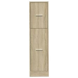 Berkfield Home Elegant Apothecary Cabinet Sonoma Oak 30x41x118 cm Engineered Wood in Light Oak - Size: 30 x 41 x 118 cm - thumbnail 5