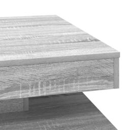 Berkfield Home Coffee Table 360-Degree Rotatable Grey Sonoma 70x70x34.5 cm - thumbnail 8