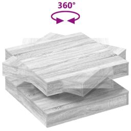 Berkfield Home Coffee Table 360-Degree Rotatable Grey Sonoma 70x70x34.5 cm - thumbnail 7