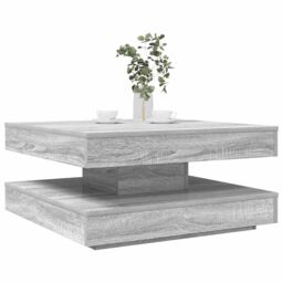 Berkfield Home Coffee Table 360-Degree Rotatable Grey Sonoma 70x70x34.5 cm - thumbnail 1