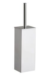 Orsina Sleek Square Toilet Brush, Stainless Steel Bathroom Cleaner, Modern Toilet Scrubber, Elegant Bathroom Essential in Silver - thumbnail 2