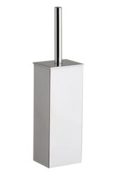 Orsina Sleek Square Toilet Brush, Stainless Steel Bathroom Cleaner, Modern Toilet Scrubber, Elegant Bathroom Essential in Silver