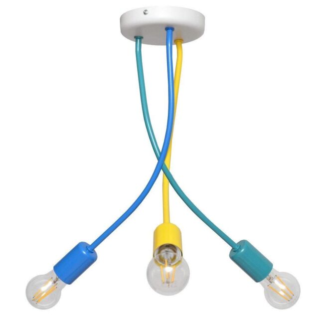 Netlighting Harvard Multi Arm Semi Flush Ceiling Light MultiColoured 36cm