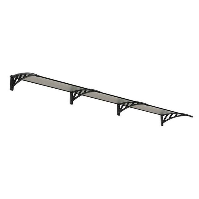 Palram Patio Cover Neo Door Awning Canopy 3540 Twinwall - L357 x W76 x H25 cm in Grey - image 1