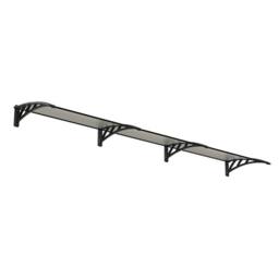 Palram Patio Cover Neo Door Awning Canopy 3540 Twinwall - L357 x W76 x H25 cm in Grey - thumbnail 1