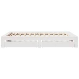 Berkfield Home Full Bed Frame without Mattress White 150x200 cm King Size Solid - thumbnail 7