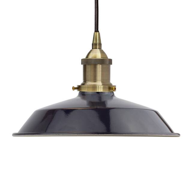 SE Home Navy Blue Small Trinity Metal Pendant Light - Antique Brass - image 1