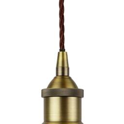 SE Home Navy Blue Small Trinity Metal Pendant Light - Antique Brass - thumbnail 3