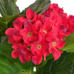 Berkfield Home Realistic Artificial Hydrangea Plant with Pot 60 cm Red - thumbnail 3