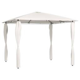 Berkfield Home Gazebo with Post Covers 3x3x2.6 m Cream 160 g/m ² - thumbnail 2